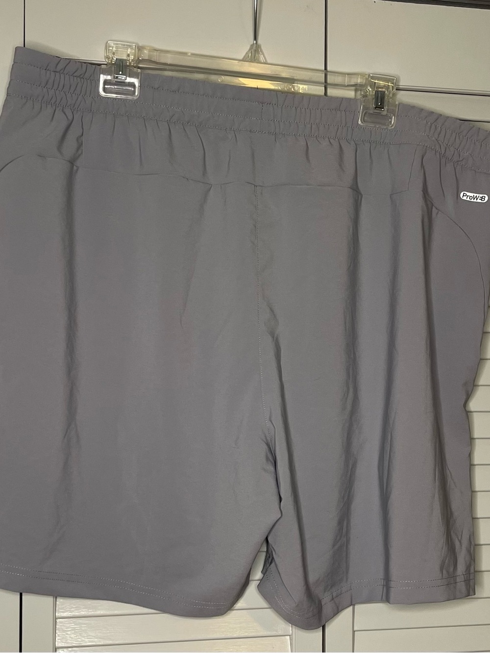 Spyder Men's Light Gray Athletic Shorts with Subtle Logo - Picture 2 of 4